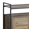 TV Stand with 2 Door Storage and Plank Details Rustic Brown By Casagear Home BM262152