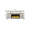 Mirrored TV Stand with LED Fireplace and Remote Silver By Casagear Home BM262195