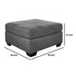 Oversized Accent Ottoman with Stitching Details Dark Gray By Casagear Home BM262348