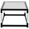 Cocktail Table with Acrylic Legs and Metal Base Clear By Casagear Home BM262434