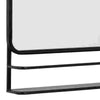 Accent Mirror with Metal Frame and Shelf Black By Casagear Home BM262448