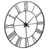 Dorian Wall Clock | Open Frame | Roman Numerals | Silver | 24"
