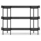 Bookshelf with 3 Tier Design and Metal Legs Black and Gray By Casagear Home BM262965