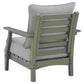Outdoor Lounge Chair with Slatted Design and Cushions Set of 2 Gray By Casagear Home BM262991