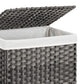 Laundry Hamper with Handwoven Rattan and Liner Bag Gray By Casagear Home BM262996