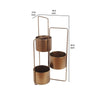 3 Way Metal Planter with Adjustable Hinges Bronze By Casagear Home BM263040