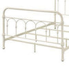 Metal Full Size Bed with Rectangular Spindle Headboard White By Casagear Home BM263589