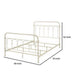 Metal Full Size Bed with Rectangular Spindle Headboard White By Casagear Home BM263589