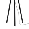 Table Lamp with Tripod Stand and Round Shade Black By Casagear Home BM263627