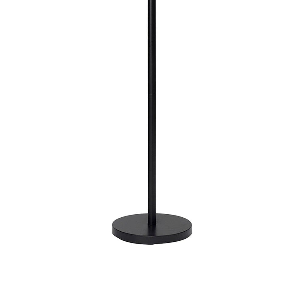 Floor Lamp with Drum Shade and Pull Chain White and Black By Casagear Home BM263652