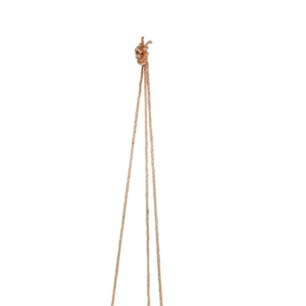 Hanging Planter with Ceramic Body and Abstract Details Beige By Casagear Home BM263811