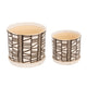 Arlo Planter Set | Saucer | Abstract Pattern | White & Brown