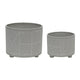 Arlo Planter Set | Lattice Pattern | Round Shape | Gray