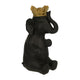 Nala Accent Decor | Sitting Elephant | Crown Top | Black