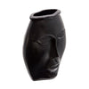 Decorative Vase with Human Face Design Black By Casagear Home BM263867