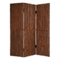 Wooden Foldable 3 Panel Room Divider with Plank Style, Small, Brown - BM26473 By Casagear Home