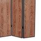 3 Panel Foldable Wooden Screen with Grain Details Brown - BM26601 By Casagear Home BM26601