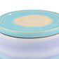 Storage Jar with Round Ceramic Shape and Lid Blue By Casagear Home BM266214