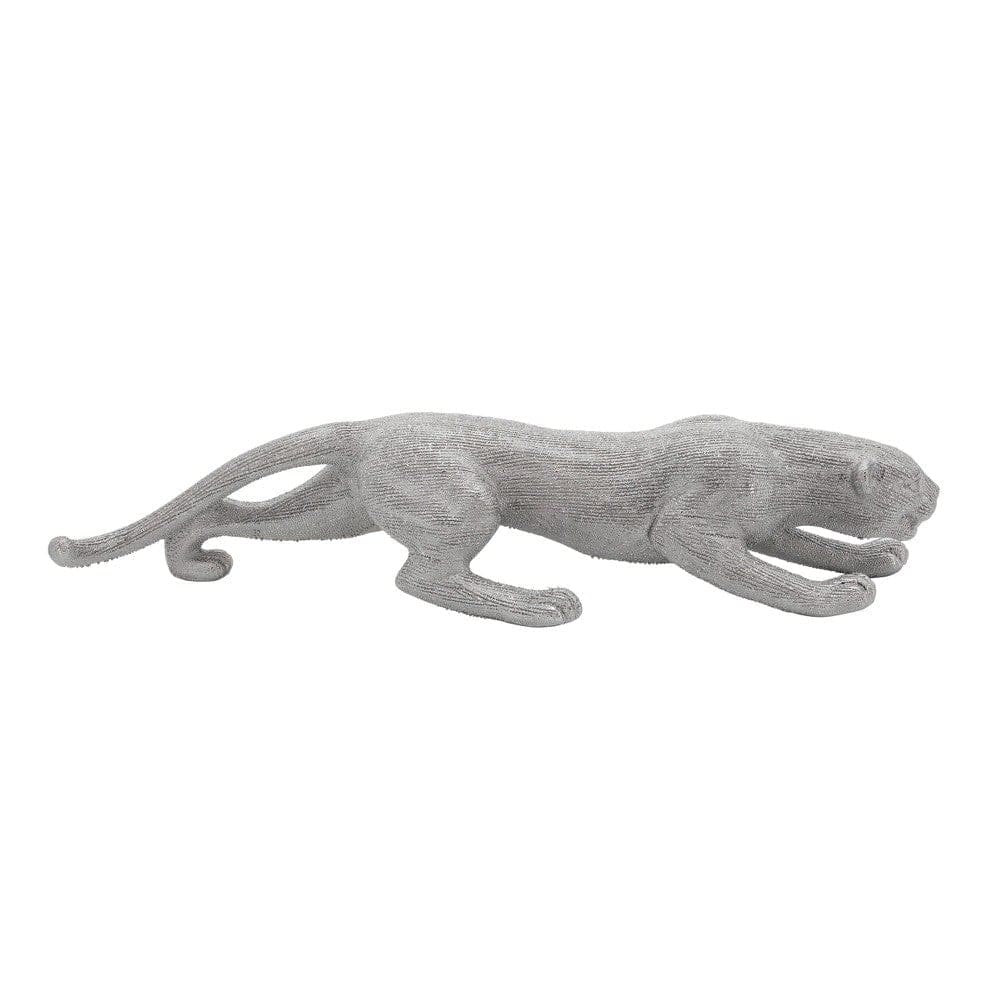 Ceramic Table Decor with Textured Leopard Silver By Casagear Home BM266284