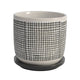 Nova Planter | Mesh Design | Saucer Base | Gray