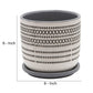 Ceramic Planter with Engraved Tribal Pattern and Saucer Gray By Casagear Home BM266291