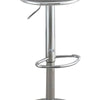 Adjustable Barstool with Round Seat and Stalk Support Set of 2 Gray By Casagear Home BM266469