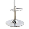 Adjustable Barstool with Rolled Button Tufted Back Set of 2 White By Casagear Home BM266471