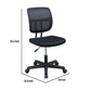 Office Chair with Curved Mesh Back and Adjustable Height Black By Casagear Home BM266474