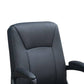 Office Chair with Curved Arms and Leatherette Upholstery Black By Casagear Home BM266477