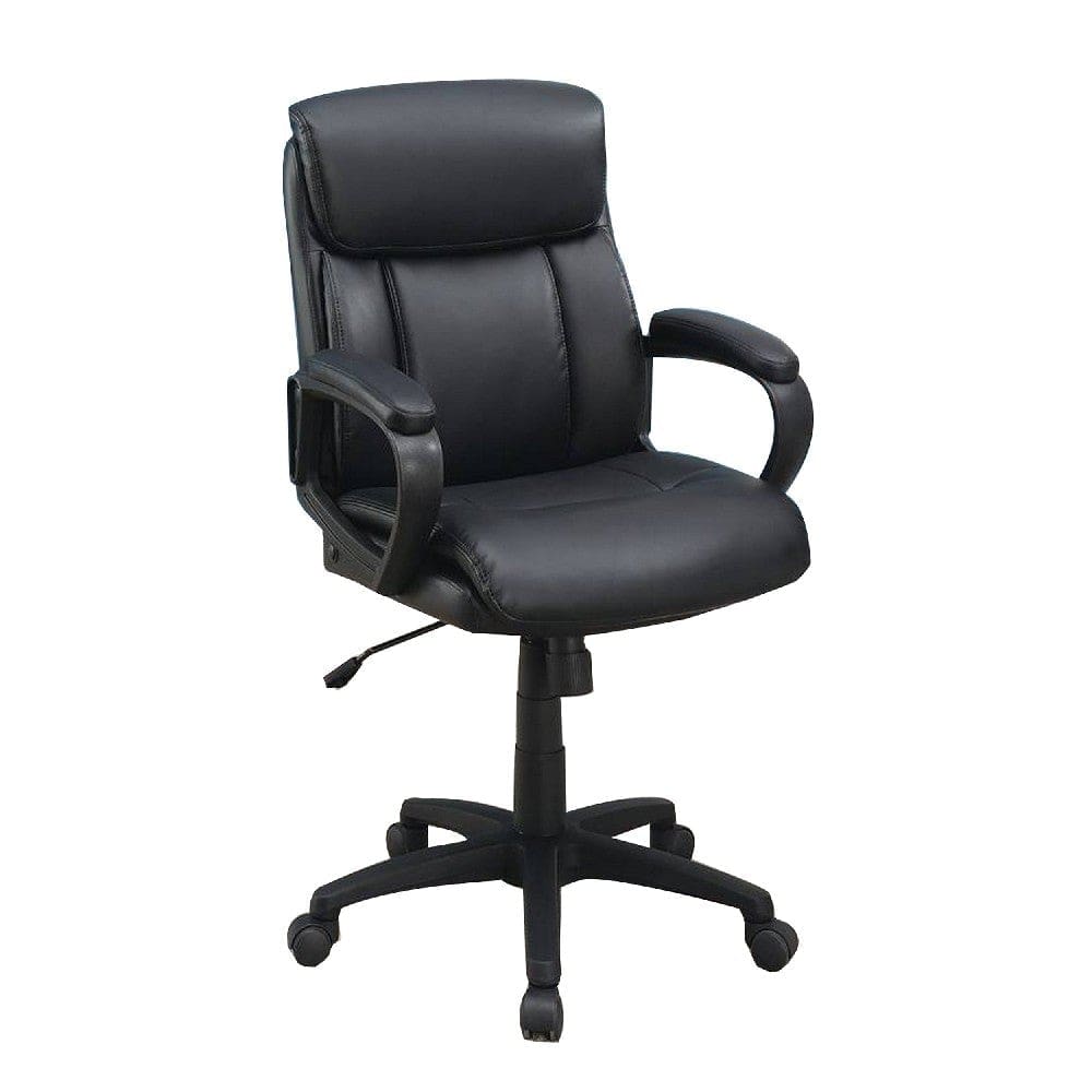 Preston Office Chair | Padded Back | Casters | Black