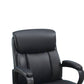 Office Chair with Top Padded Back and Casters Black By Casagear Home BM266479