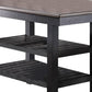 Counter Height Table with 2 Open Shelves Dark Brown By Casagear Home BM266502
