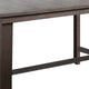 Counter Height Table with 3 Open Compartments Large Dark Brown By Casagear Home BM266505