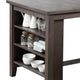 Counter Height Table with 3 Open Compartments Large Dark Brown By Casagear Home BM266505