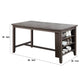 Counter Height Table with 3 Open Compartments Large Dark Brown By Casagear Home BM266505