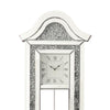 Wall Clock with Mirror Trim and Arched Top Silver By Casagear Home BM268977