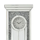 Wall Clock with Mirror Trim and Molded Design Silver By Casagear Home BM268979