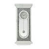 Wall Clock with Mirror Trim and Molded Design, Silver By Casagear Home