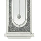 Wall Clock with Mirror Trim and Molded Design Silver By Casagear Home BM268979