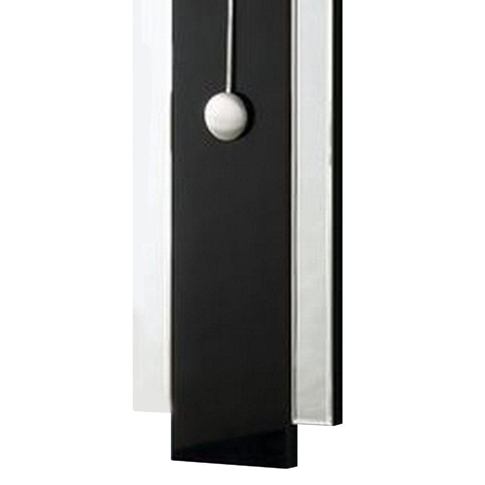 Pendulum Wall Clock with Mirror Trim and Round Shape Silver By Casagear Home BM268981