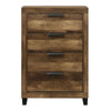 Chest with 5 Drawers and Plank Style Rustic Oak Brown By Casagear Home BM269080