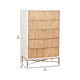 Chest with 5 Corrugated Panel Drawers and Metal Base White By Casagear Home BM269163