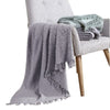 Veria Throw Blanket | 50 x 60 | Reversible Cotton | Gray