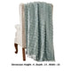 Veria 60 x 70 Cotton Throw with Pompom Stripe Design The Urban Port,Mint Green By Casagear Home BM269183
