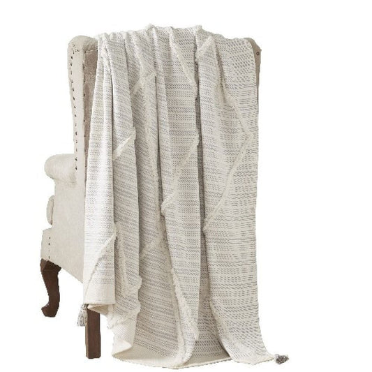 Veria Throw Blanket | 60 x 70 | Diamond Pattern | Gray