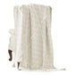 Veria 60 x 70 Cotton Throw with Diamond Pattern, Off White By Casagear Home