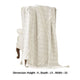 Veria 60 x 70 Cotton Throw with Diamond Pattern The Urban Port Off White By Casagear Home BM269189