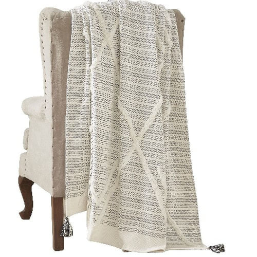 Veria Throw Blanket | 60 x 70 | Diamond Pattern | Black