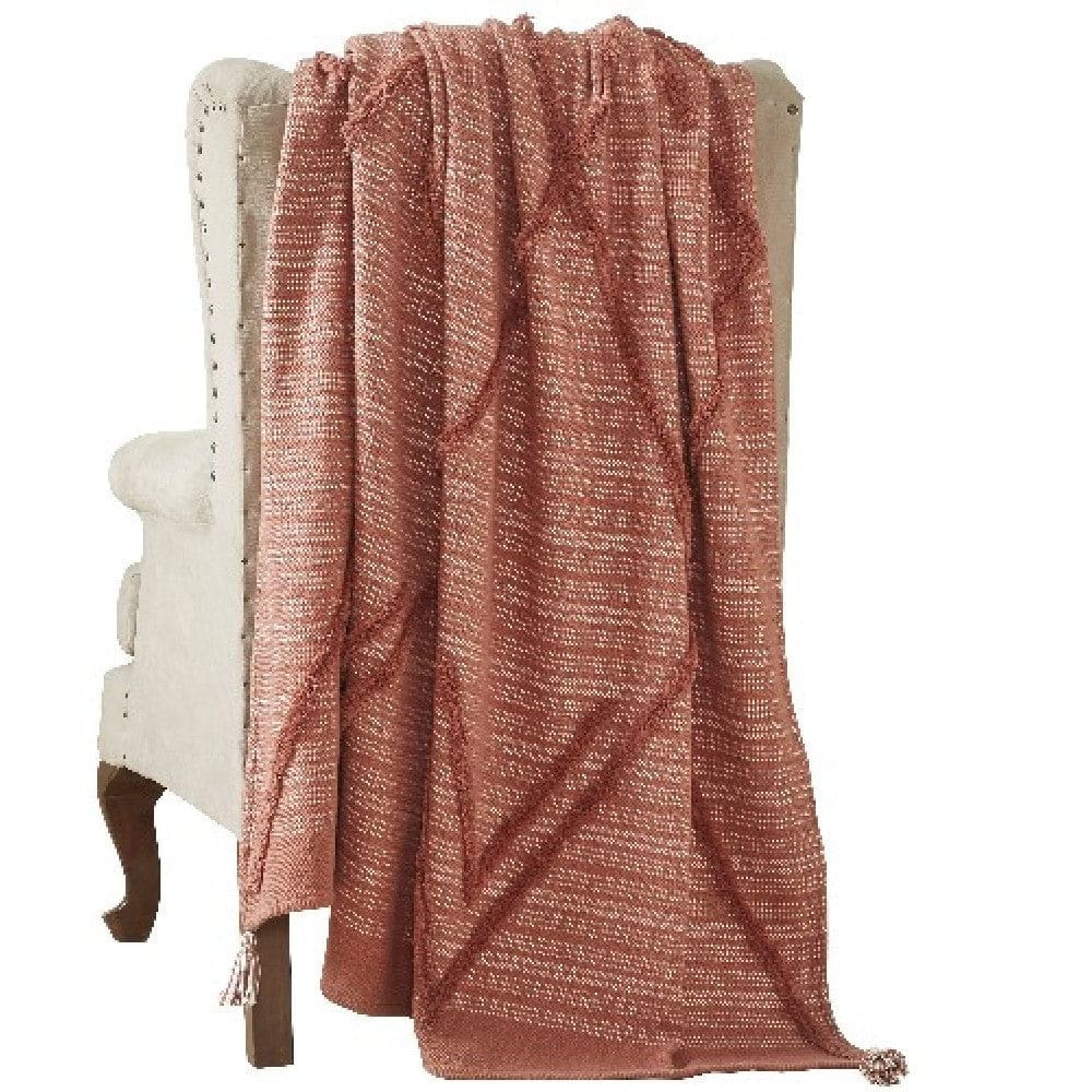 Veria Throw Blanket | 60 x 70 | Diamond Pattern | Brown