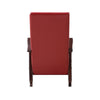 Rocking Chair with Leatherette Seating and Wooden Frame Red By Casagear Home BM269200